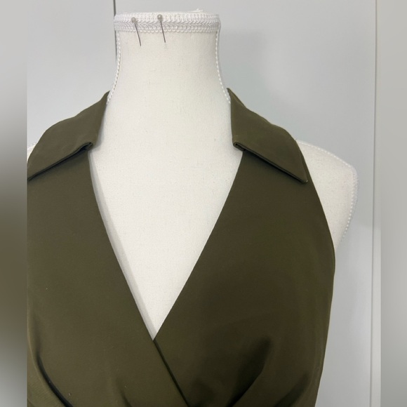 Adrianna Papell Olive Green Midi Dress - Picture 3 of 10